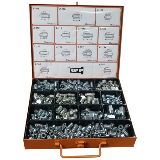 Assortiment remleiding nippels 135 delig