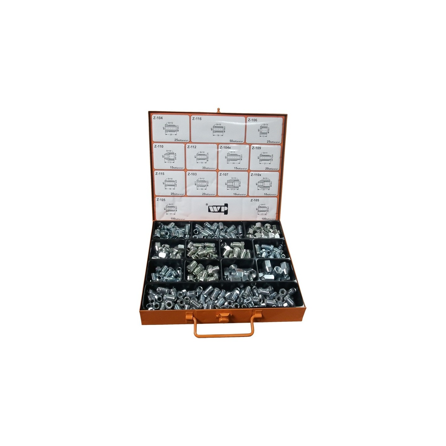 Assortiment remleiding nippels 135 delig