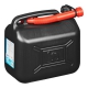 JERRYCAN KUNSTSTOF UN-GEKEURD Zwart 10 Liter