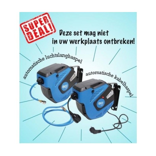 Automatische slanghaspel voor perslucht 20 Meter