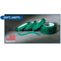 Poly tape groen A12, 204°C - 6,4mm breedt, 66 meter