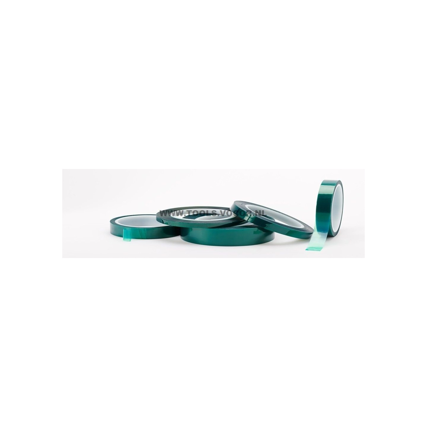 Poly tape groen A12, 204°C - 6,4mm breedt, 66 meter