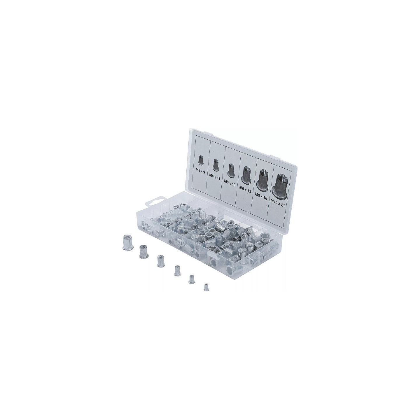 Assortiment blindklinkmoeren | aluminium | 150-dlg.