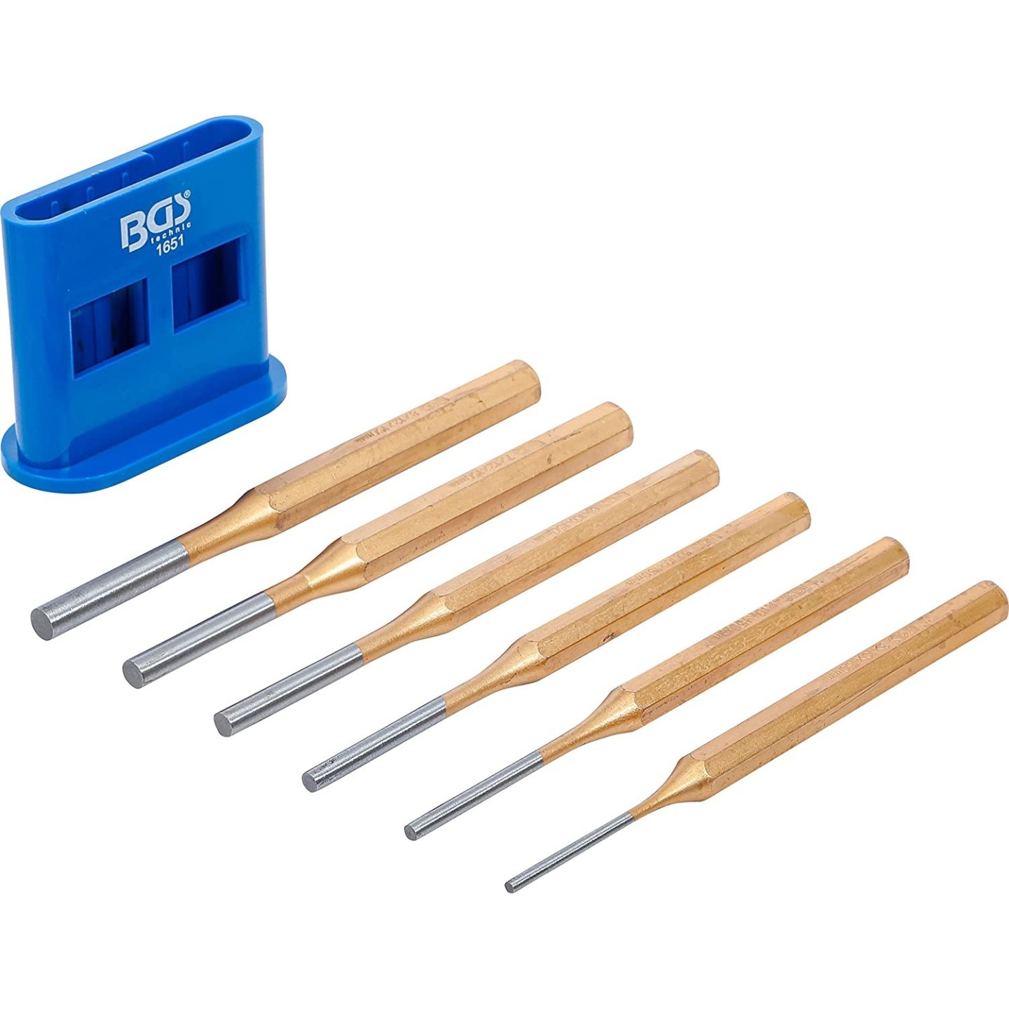 doorslag - pendrijver - drevel set, 6 delig - BGS