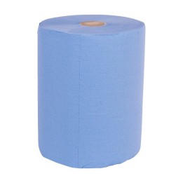 Poetspapier maxirol - 3 laags bright blue - 37 cm x 190 mtr, 500 vel