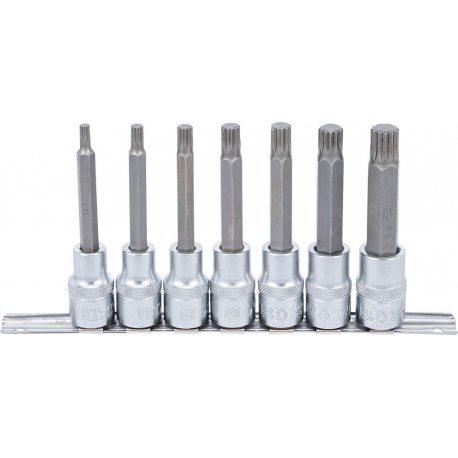 Bitdoppen set | 12,5 mm (1/2″) aandrijving | Spline (voor XZN) M5 – M14 | 7-delig