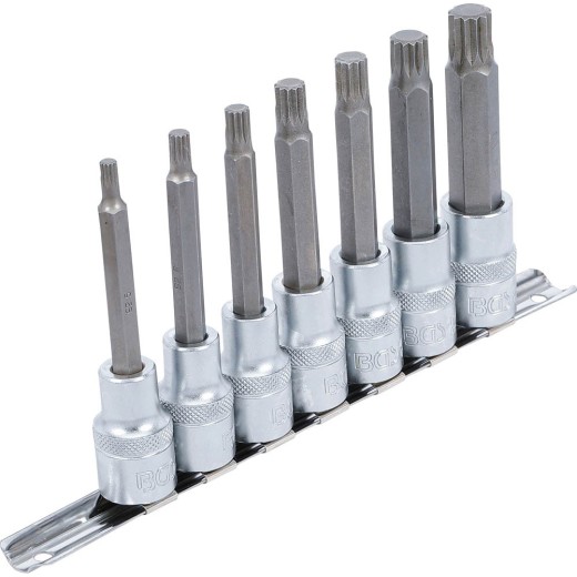 Bitdoppen set | 12,5 mm (1/2″) aandrijving | Spline (voor XZN) M5 – M14 | 7-delig