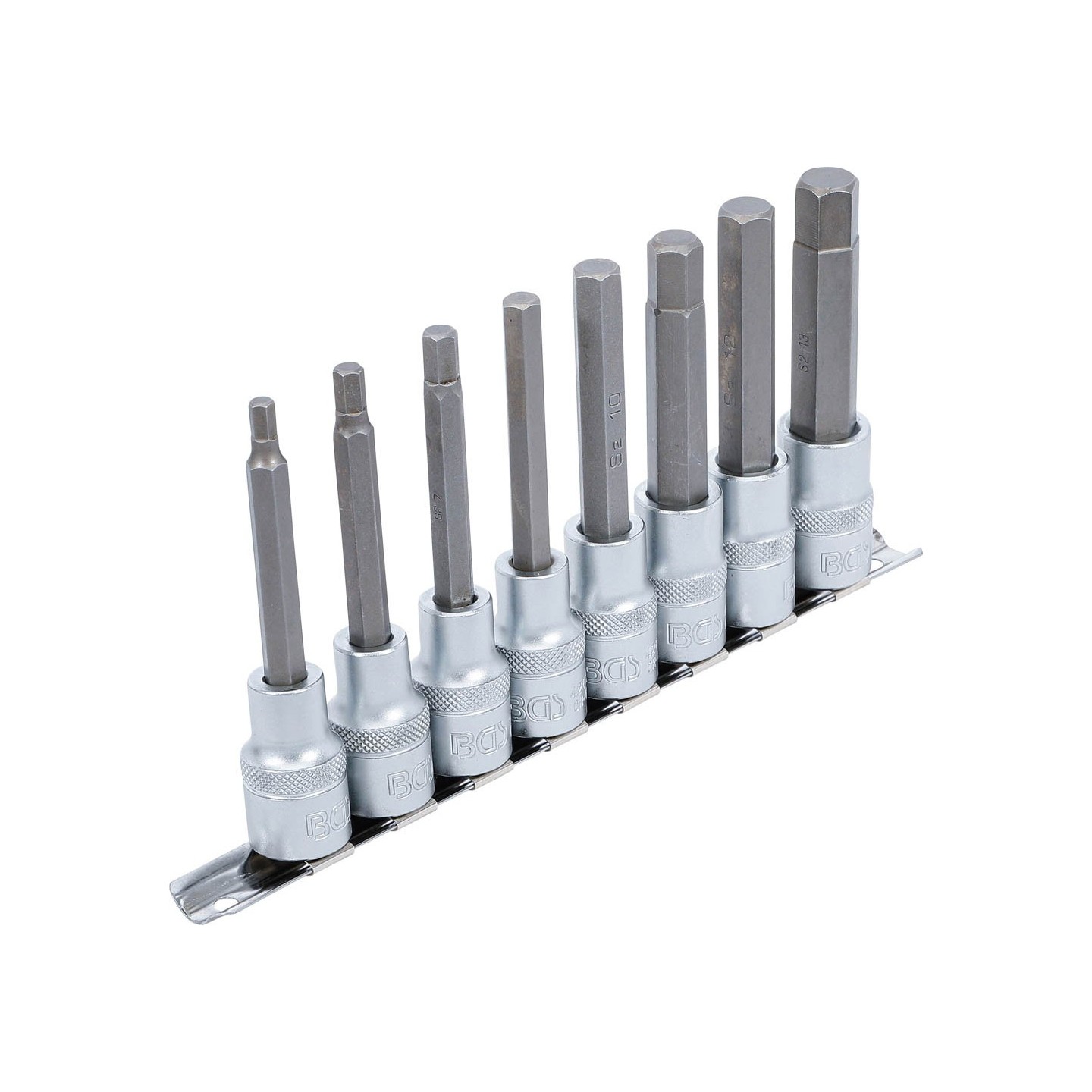 Doppenset 1/2" 9-delig LANGE UITVOERING