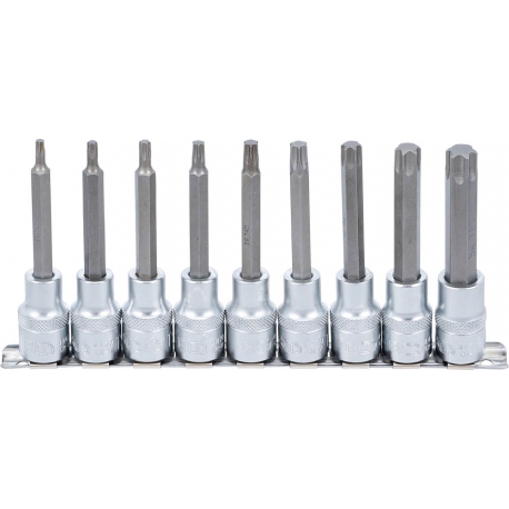 Bitdoppen set | 12,5 mm (1/2″) aandrijving | T-Star (voor Torx) | 9-delig