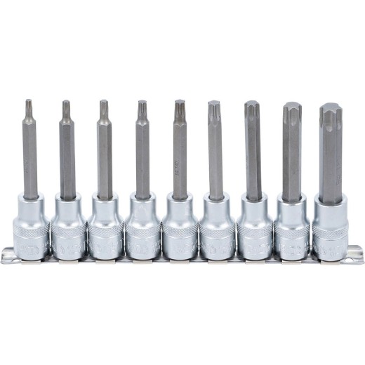 Doppenset 1/2" 9-delig LANGE UITVOERING